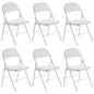 6pcs Elegant Foldable Iron & PVC Chairs