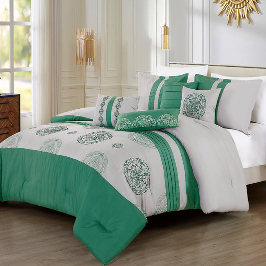 7-piece Brown Comforter Set