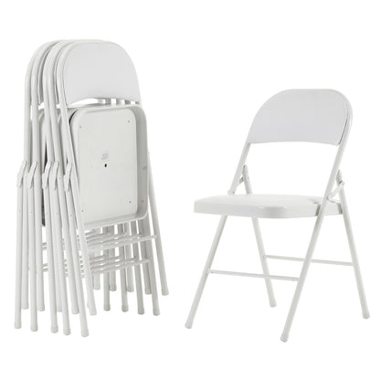 6pcs Elegant Foldable Iron & PVC Chairs