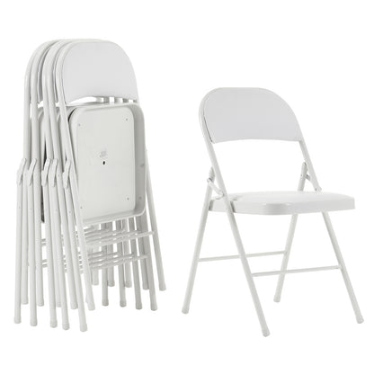 6pcs Elegant Foldable Iron & PVC Chairs