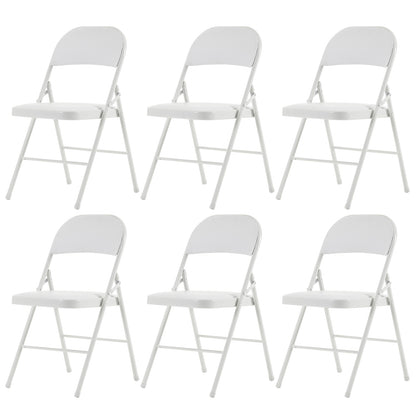 6pcs Elegant Foldable Iron & PVC Chairs