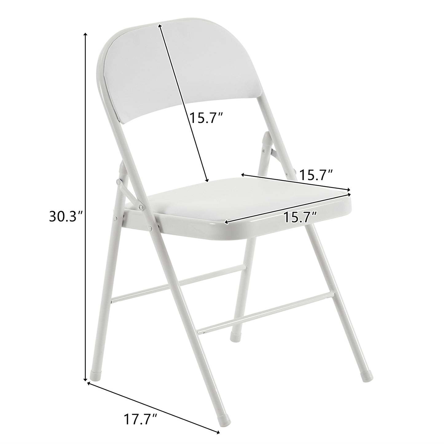 6pcs Elegant Foldable Iron & PVC Chairs