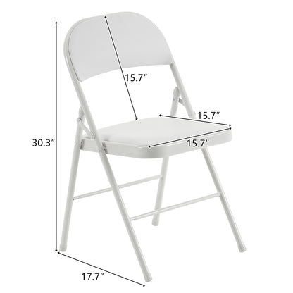 6pcs Elegant Foldable Iron & PVC Chairs